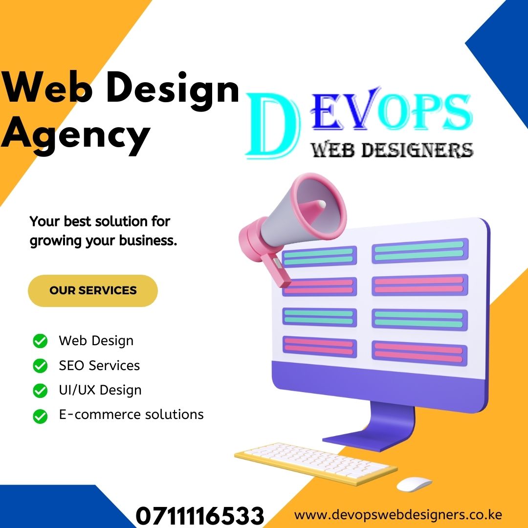 banner showing web design services offered by a leading web developers in nairobi
